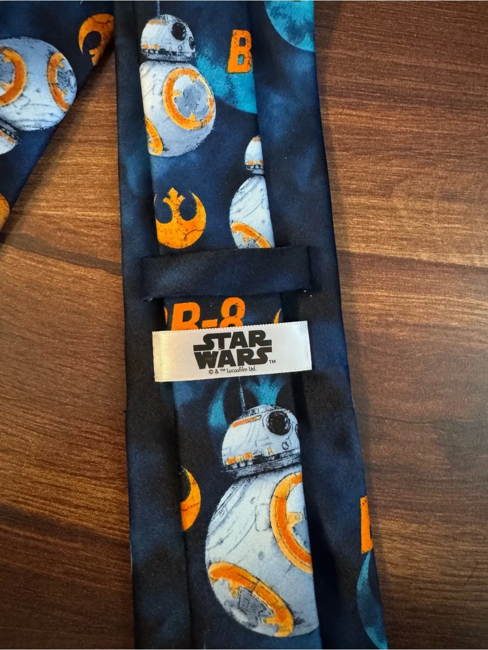 Star Wars BB-8 Kids Tie — Navy Blue and Orange